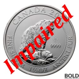 2017 Silver 1.5 oz Canada Grizzly Bear *Spotted