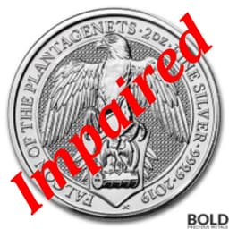 2019 Silver Britain Queen's Beasts The Falcon 2 oz *IMPAIRED