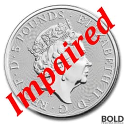 2020 SilverBritain Queen's Beasts White Lion 2 oz *IMPAIRED