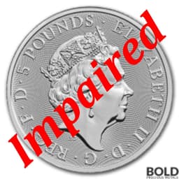 2018 Silver Britain Queen's Beasts The Unicorn 2 oz *IMPAIRED