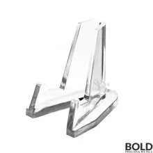 Small Display Stand Deluxe Easels with 1/4" Shelf (CLEAR)