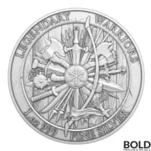 Silver 1 oz Legendary Warriors: Julius Caesar Round BU
