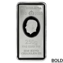 2023 Silver 250 Gram St. Helena East India Company Bar
