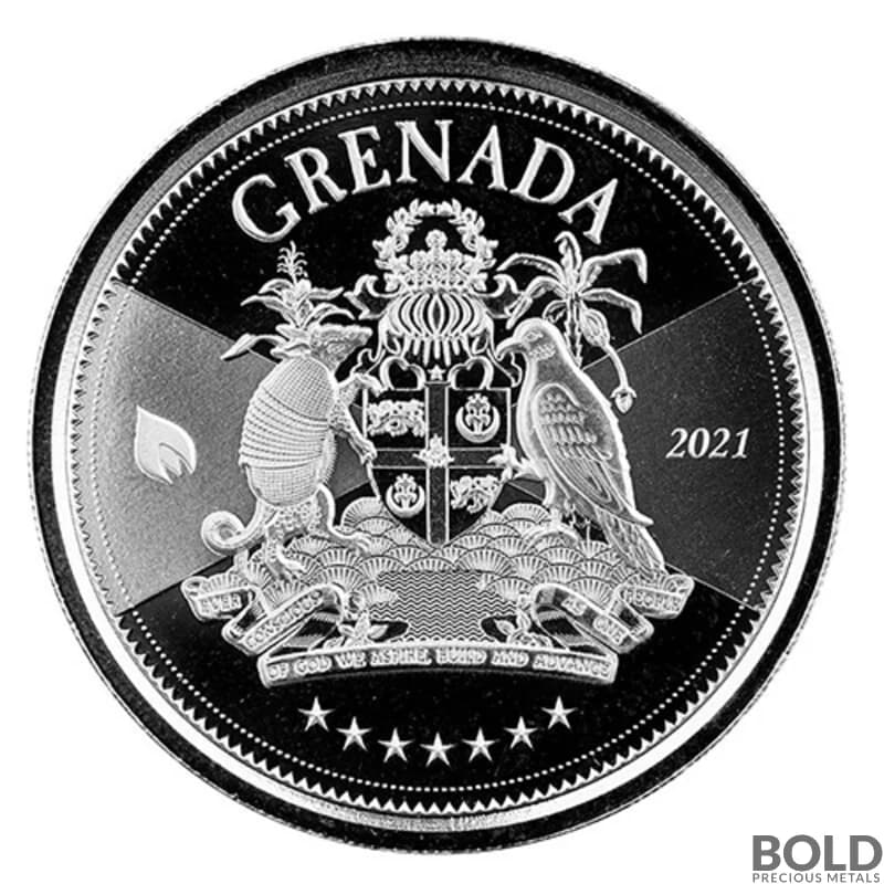 2021 EC8 Grenada: Coat of Arms 1 oz Silver BU