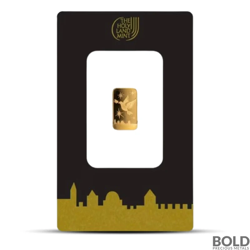 1 Gram Holy Land Mint Dove of Peace Gold Bar