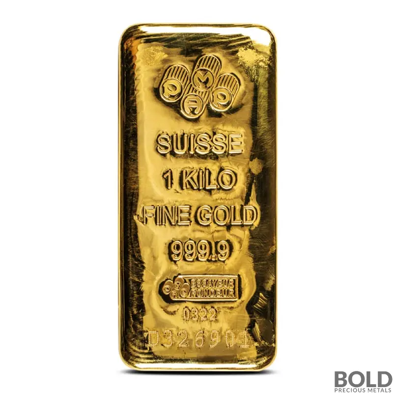 1 Kilo PAMP Gold Cast Bar