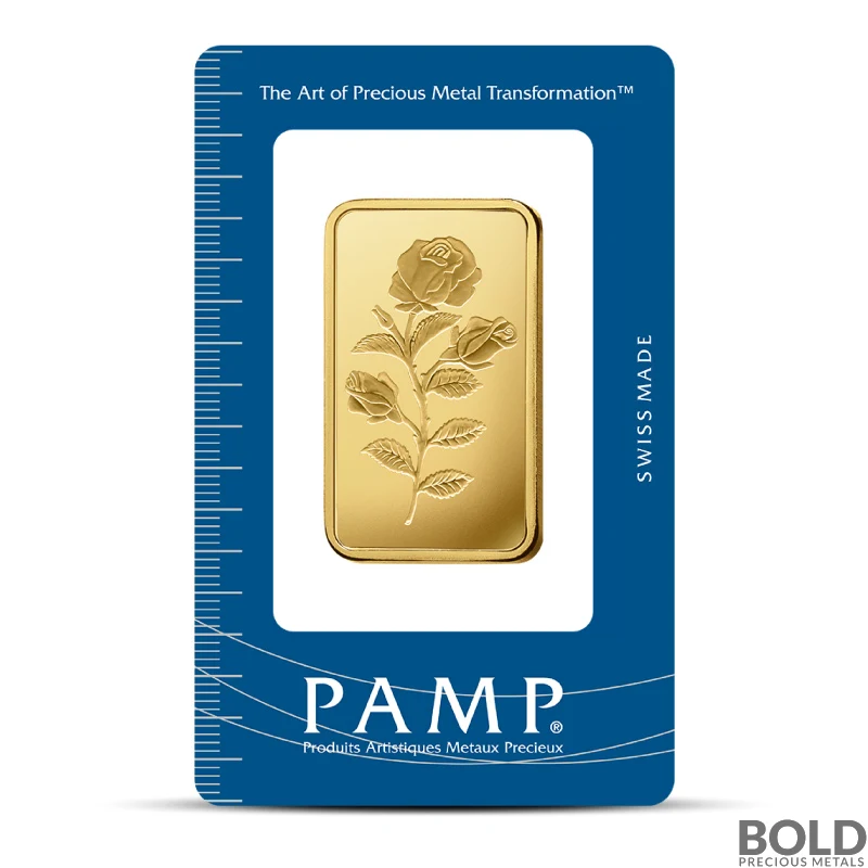 1 oz PAMP Rosa Gold Bar