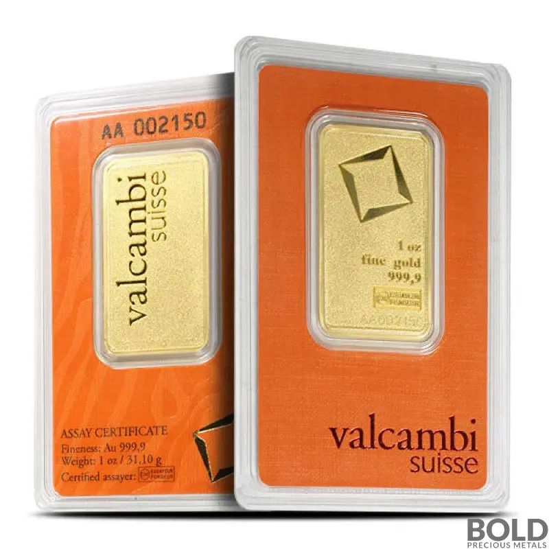 1 oz Valcambi Matte Gold Bar