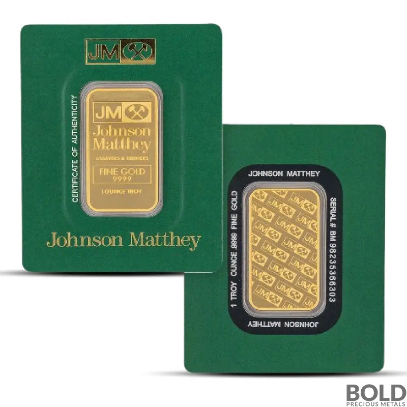 1 oz Johnson Matthey Gold Bar