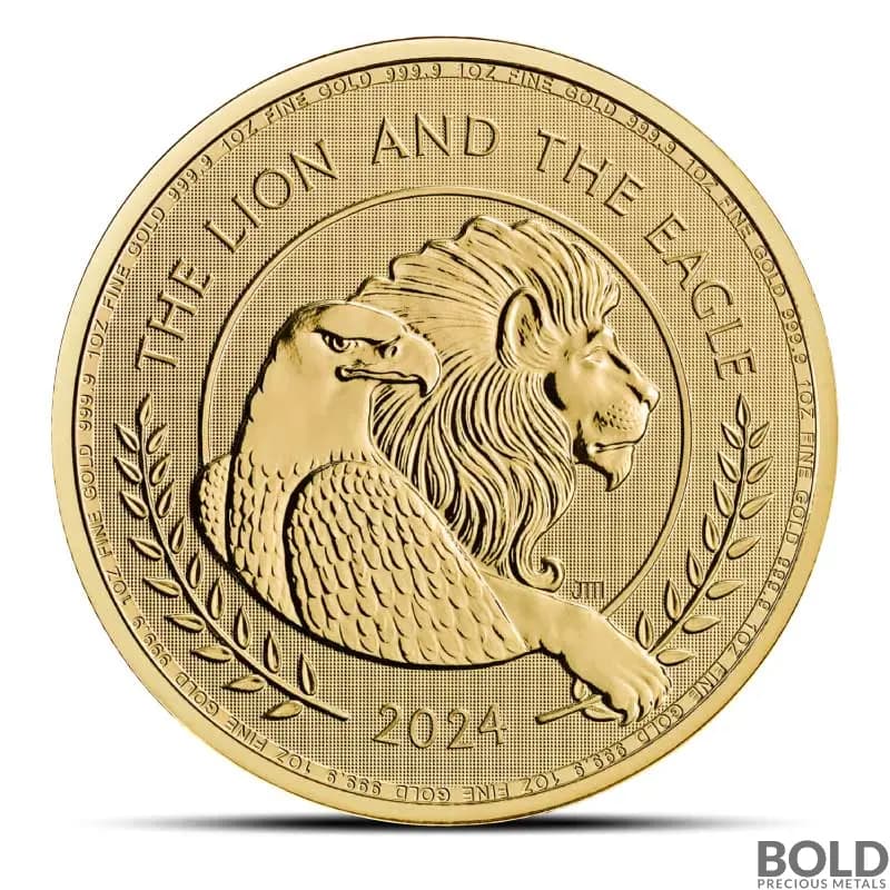 2024 1 oz British Lion and American Eagle Gold Coin (BU)