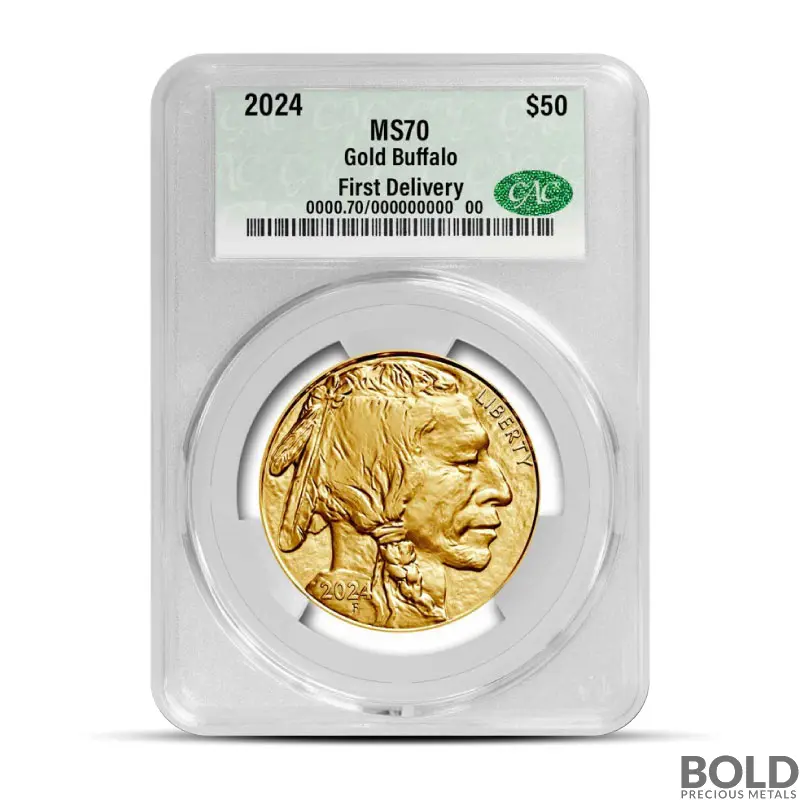 2024 1 oz America Buffalo MS70 CAC Gold Coin (First Delivery)