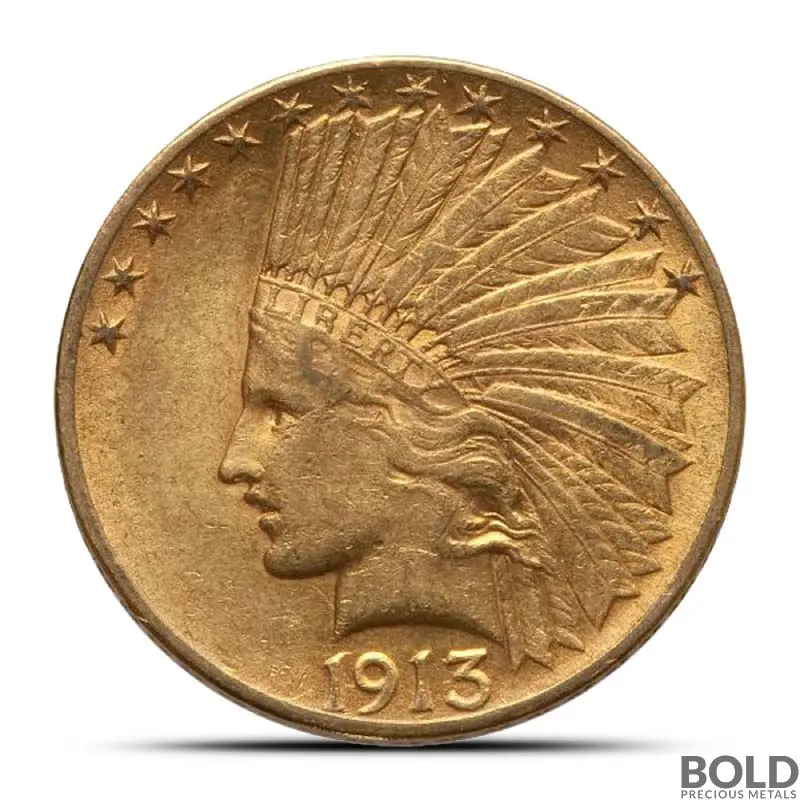 $10 Indian Gold Eagle Coin (XF)