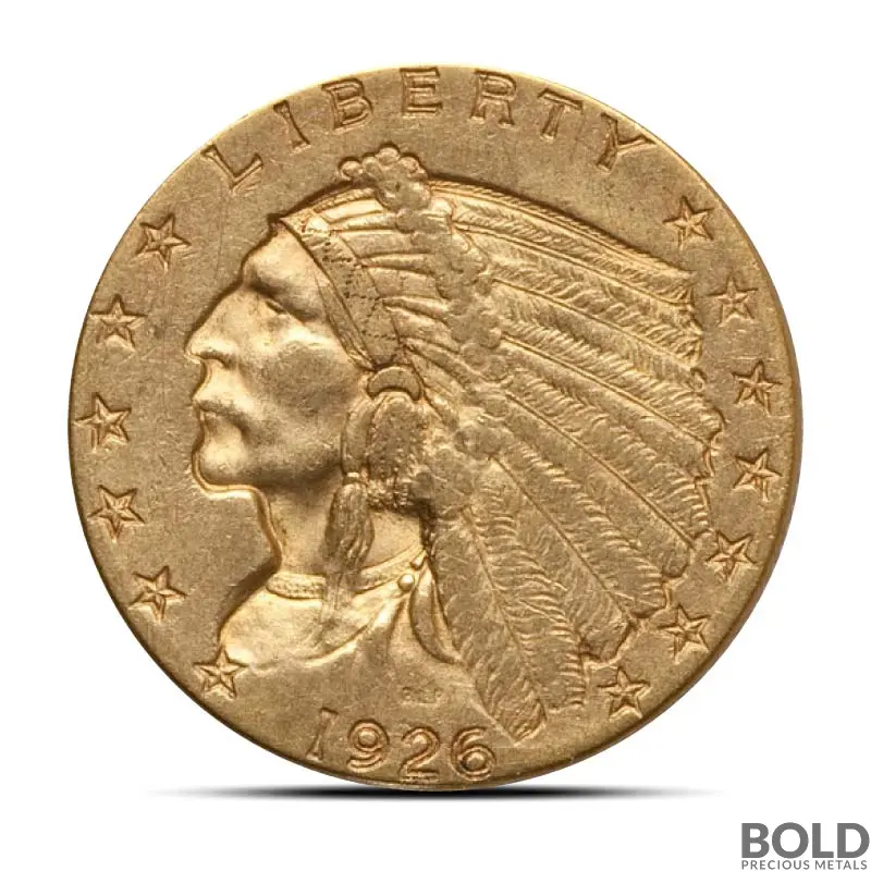 $2.50 Indian Quarter Gold Eagle Coin (AU)
