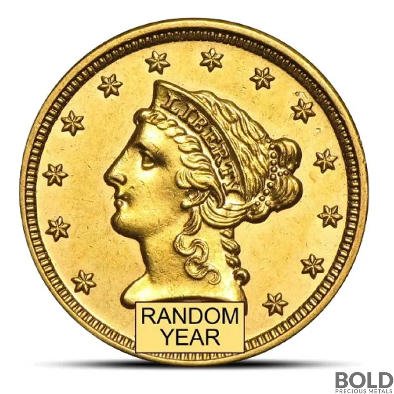 $2.50 Liberty Quarter Eagle Gold Coin (AU)