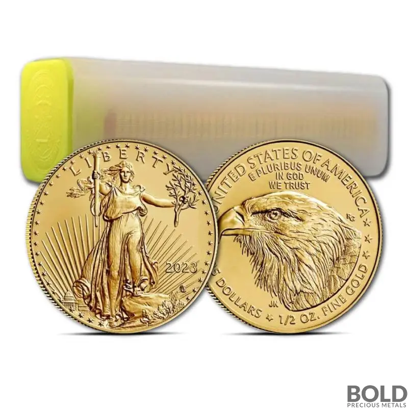2023 1/2 oz American Gold Eagle Tube (40 Coins, BU)