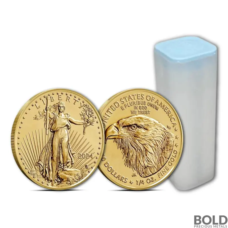 2024 1/4 oz American Gold Eagle Tube (40 Coins, BU)