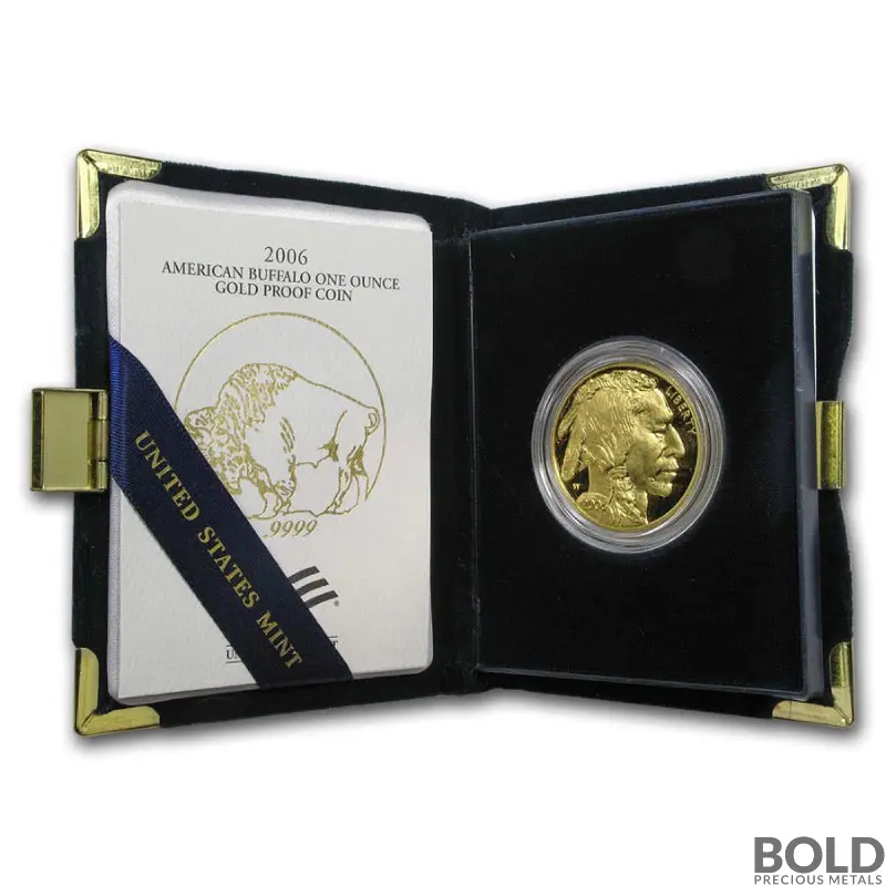 Random Year 1 oz America Buffalo Gold Proof Coin (Original Mint Box)