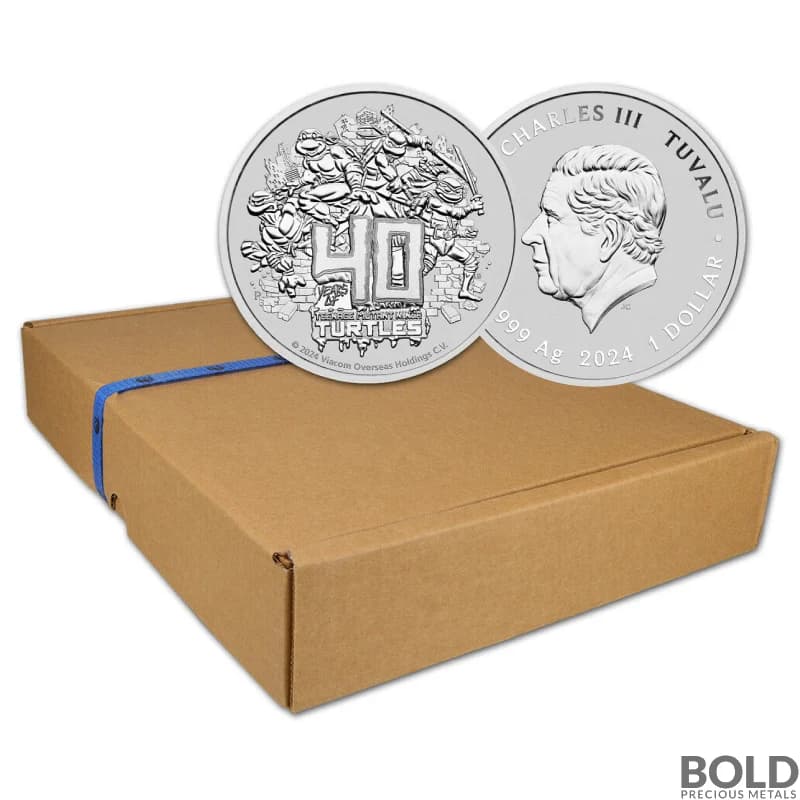 Box of 100 - 2024 1 oz Teenage Mutant Ninja Turtles 40th Anniversary Silver Coin (BU)