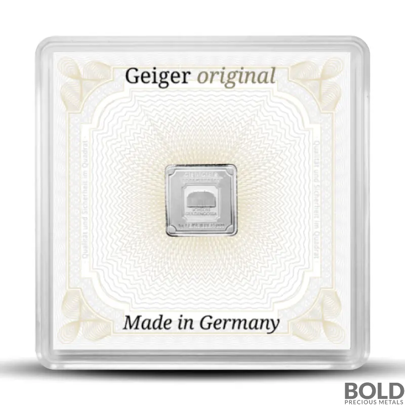 1 Gram Geiger Edelmetalle Square Silver Bar (Capsule)