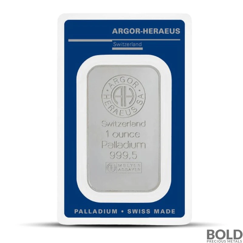 1 oz Heraeus Palladium Bar