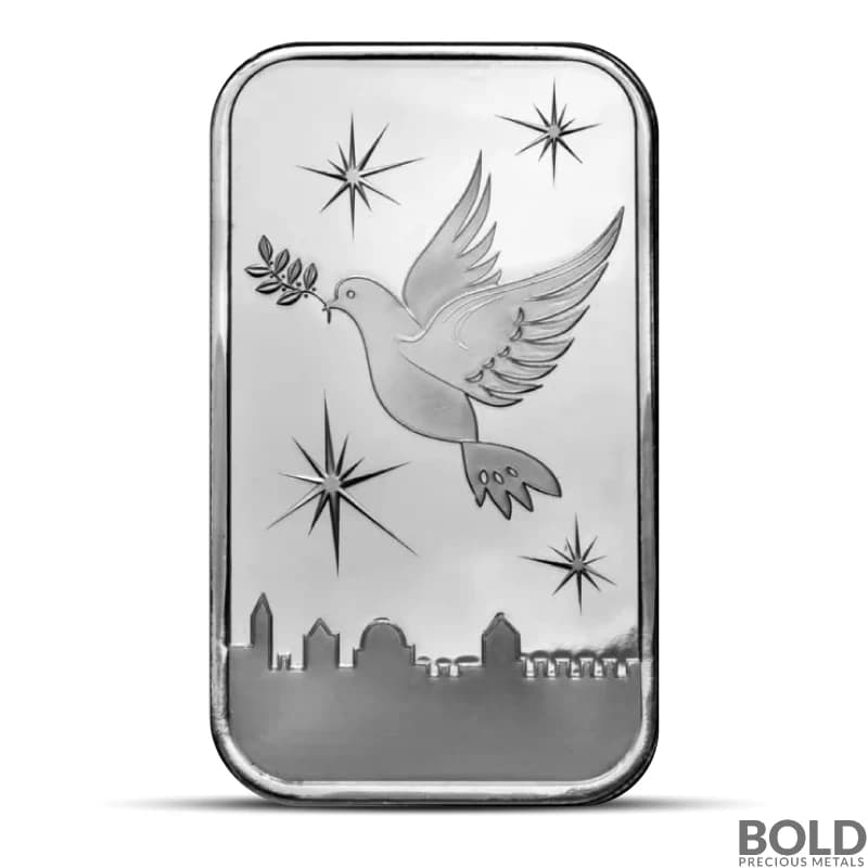 1 oz Holy Land Mint Dove of Peace Silver Bar