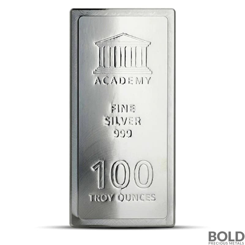100 oz Academy Stacker Silver Bar