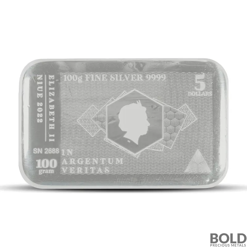 2022 100 Gram Pressburg SilverNote Bar