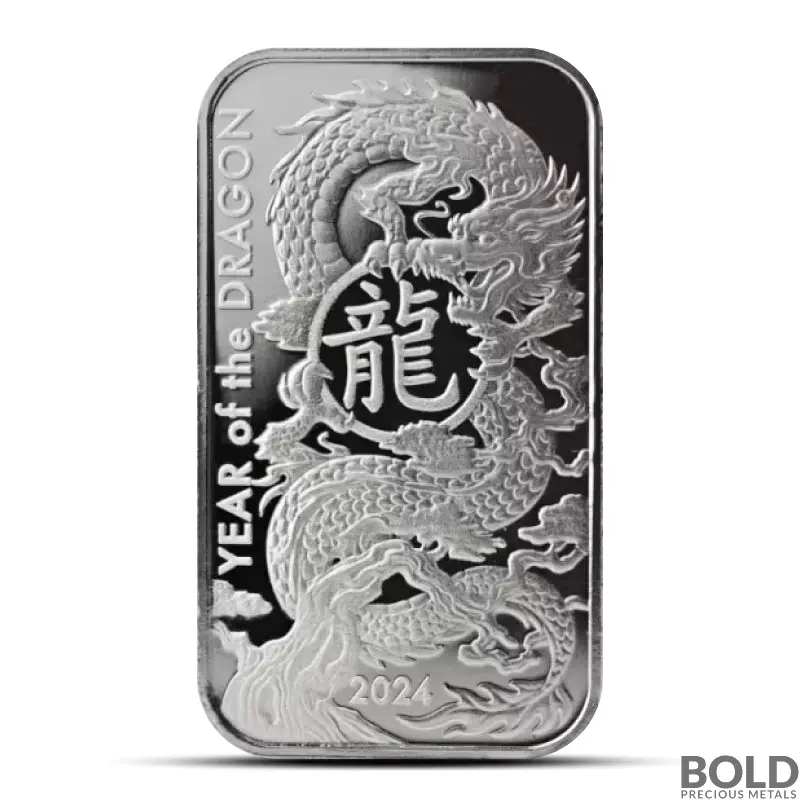 2024 1 oz Asahi Lunar Dragon Silver Bar