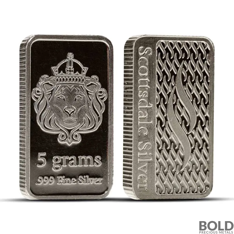 5 Gram Scottsdale Mint Silver Bar