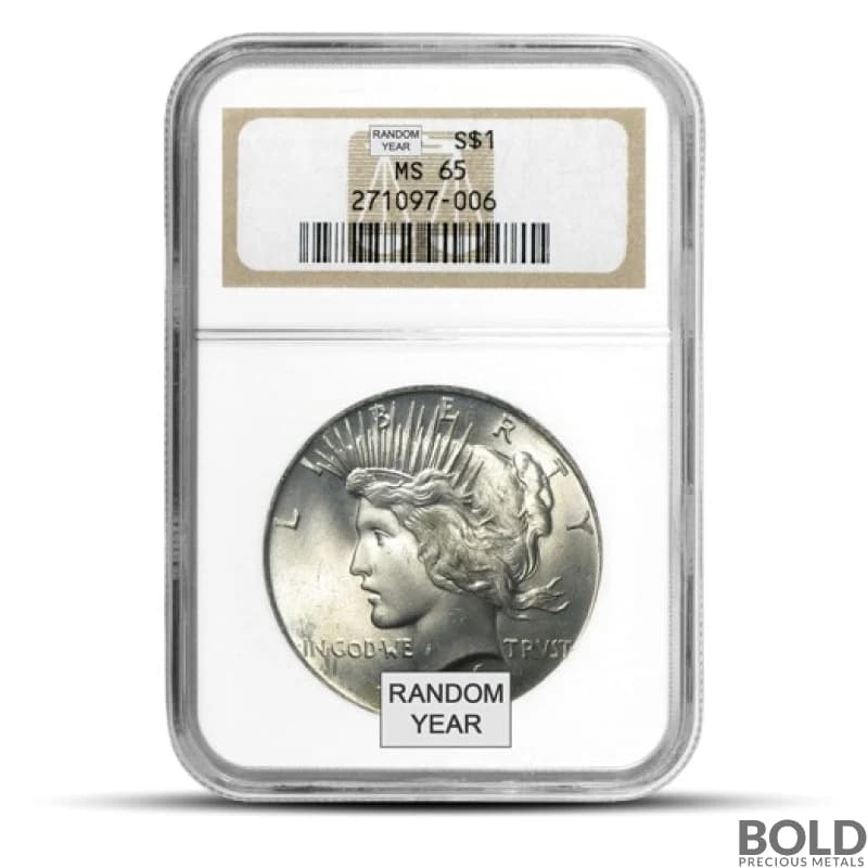 Silver Peace Dollar NGC MS65 (Random)