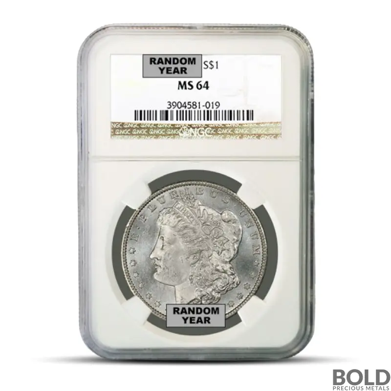 Pre-1921 Morgan Silver Dollar (MS64, NGC)