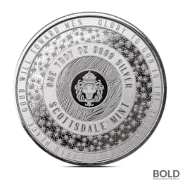 1 oz Ice Skating In Vienna Silver Round (Color)