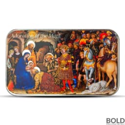1 oz Adoration Of The Magi Gentile da Fabriano Silver Bar (Color)