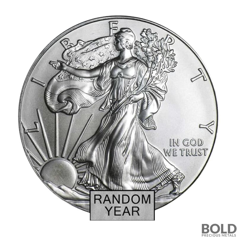 1 oz American Silver Eagle (BU, Random, Type 1)-Impaired