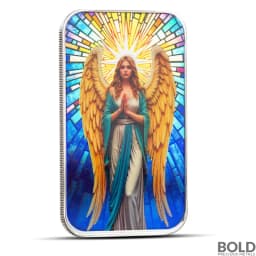 1 oz Angel Star of Bethlehem Silver Bar (Color)