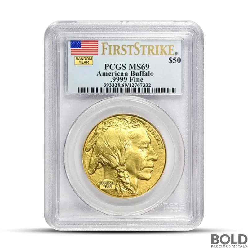 1 oz Buffalo MS69 Gold Coin (Random, PCGS or NGC)