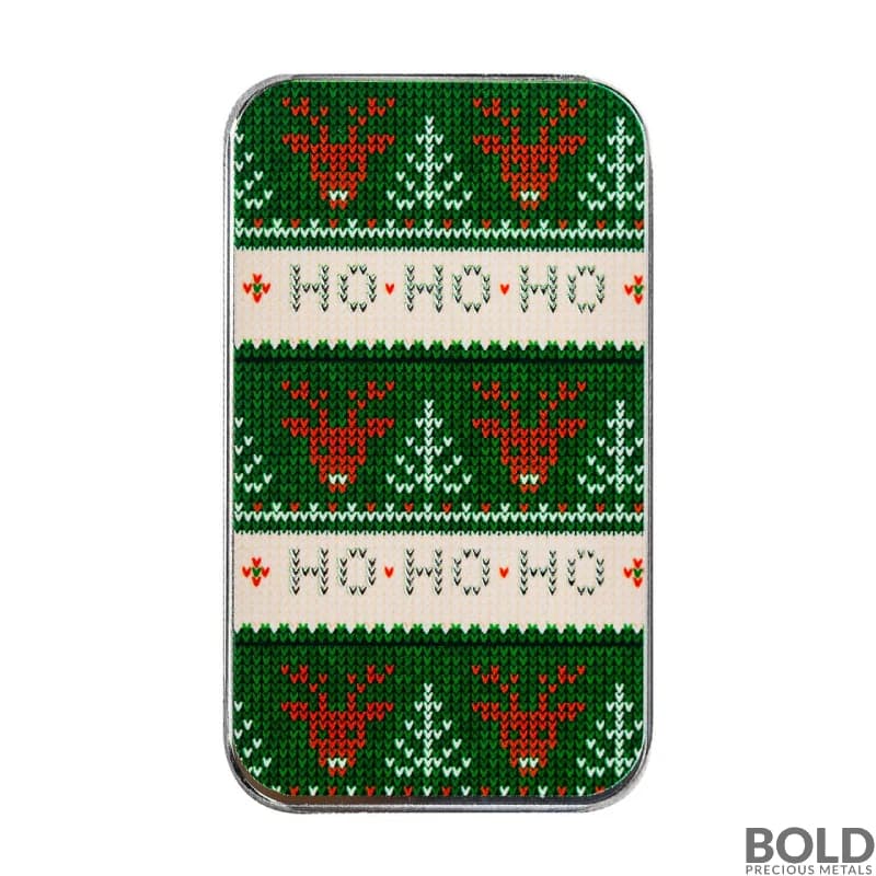 1 oz Christmas Sweater Silver Bar (Color)