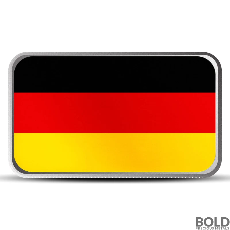 1 oz Germany Country Flag Silver Bar (Colored)