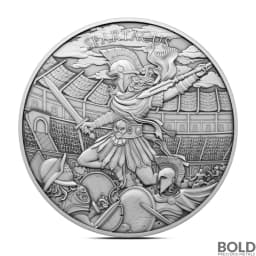 1 oz Legendary Warriors: Spartacus Silver Round (BU)