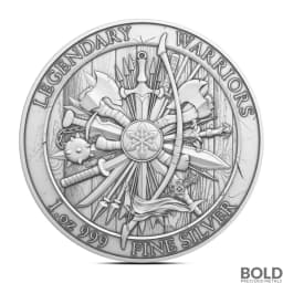 1 oz Legendary Warriors: Spartacus Silver Round (BU)