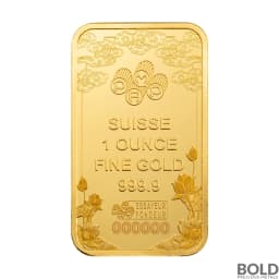 1 oz PAMP Good Luck Yellow Dragon Gold Bar