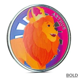 1 oz Scottsdale Arthur The Lion Silver Round (Color)