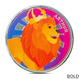 1 oz Scottsdale Arthur The Lion Silver Round (Color)