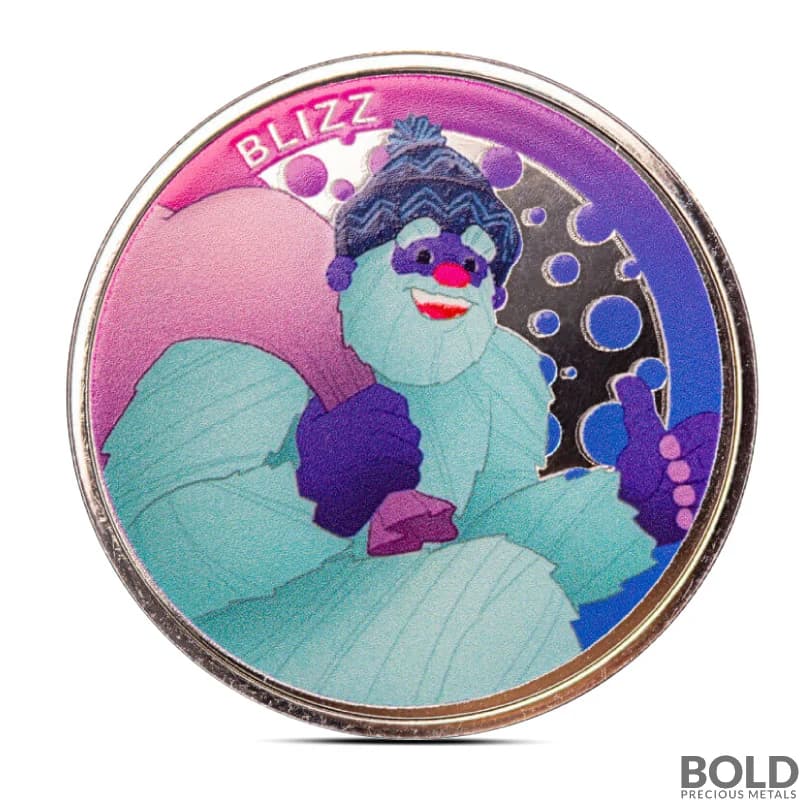 1 oz Scottsdale Blizz The Yeti Silver Round (Color)