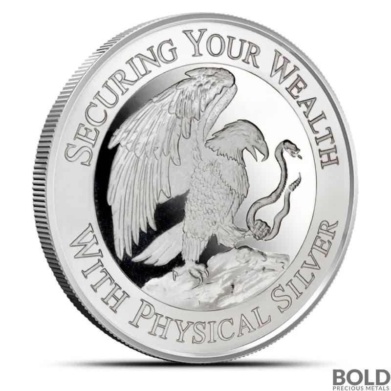 1 oz SilverCrest Eagle and Snake Silver Round (New)