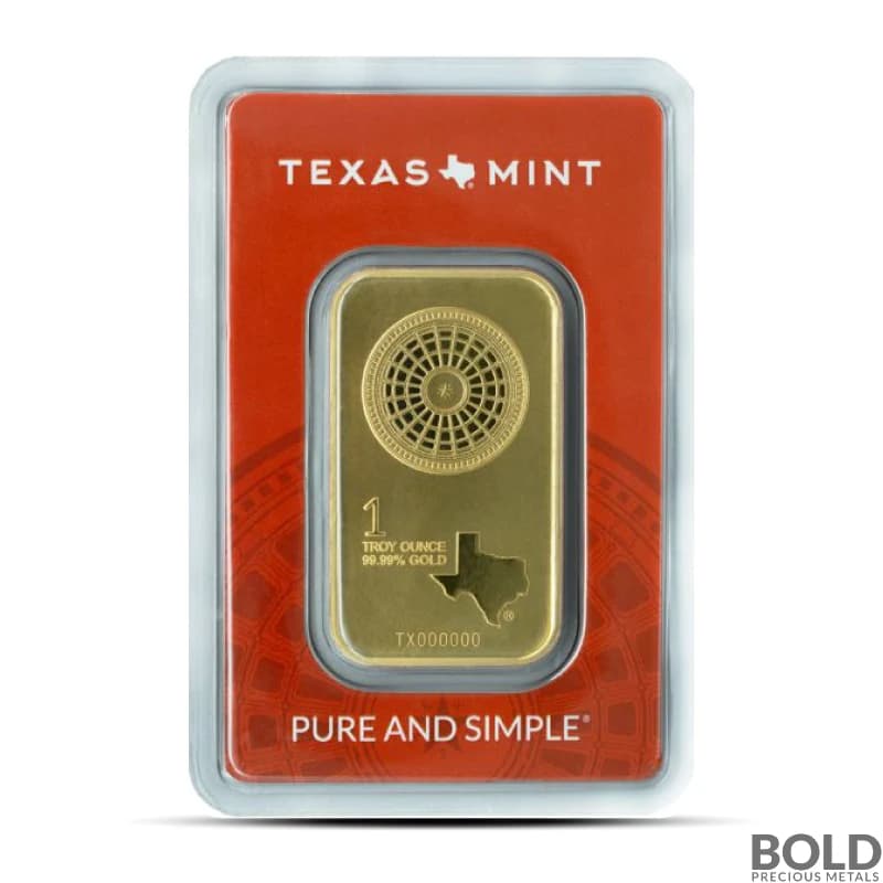 1 oz Texas Mint Gold Bar
