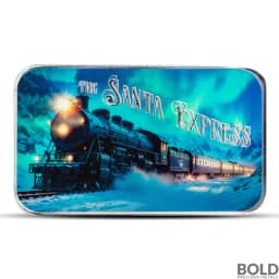 1 oz The Santa Express Silver Bar (Color)