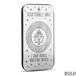 1 oz Winter Cardinals Silver Bar (Color)
