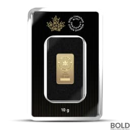 10 Gram Royal Canadian Mint (RCM) Gold Bar