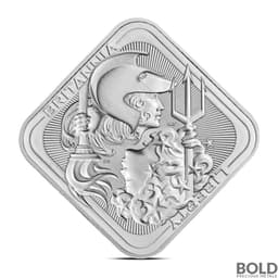 10 oz British Britannia and Liberty .9999 Silver Bar (BU)